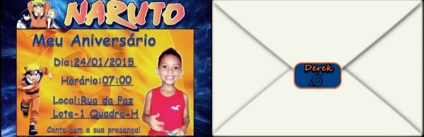 Convite personalizado + Envelope + etiqueta